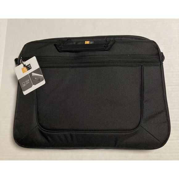 Case Logic Padded Zipper Case for 15.6” Laptop Canvas Outer Shell Black NWT - Picture 1 of 8